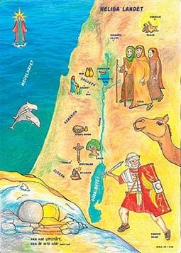 Biblisk karta - affisch