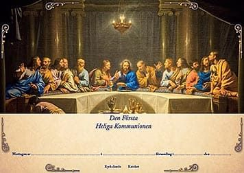 Kommunionsdiplom, sista måltiden