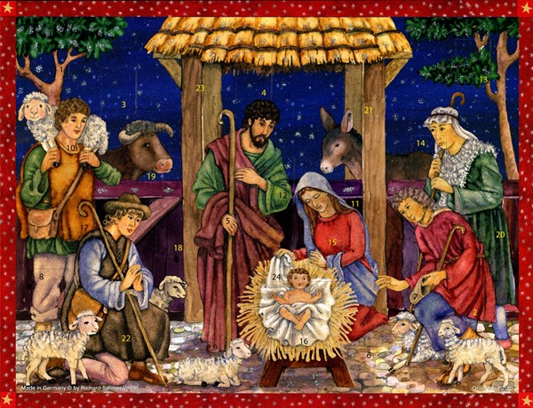 Adventskalender - helgonen runt krubban